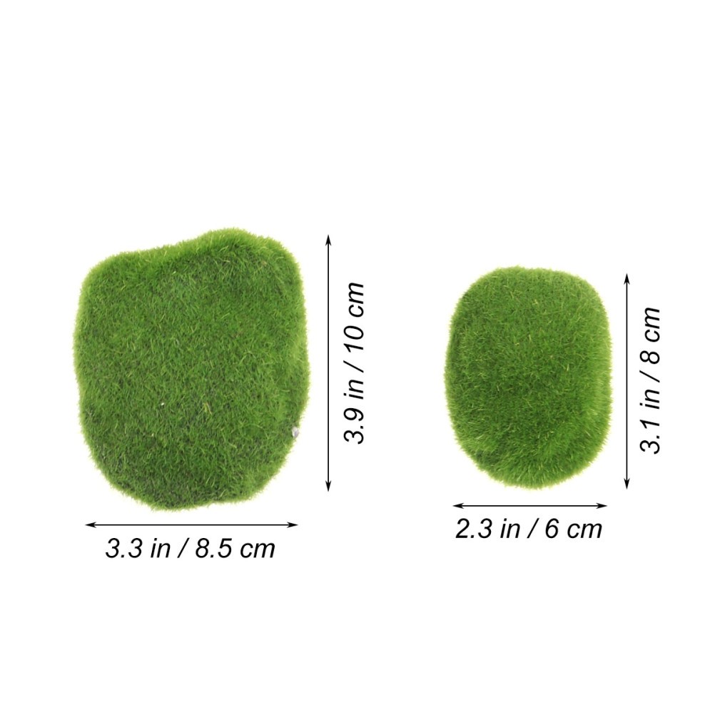 Green Simulation Moss Rocks Fake Plants for Class Projects and Event Decorations