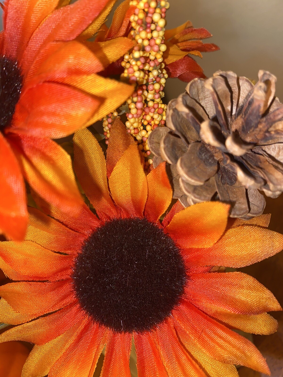 Autumn Fall Décor Flowers Pumpkins. & Garland Floral Arrangement Gift Set
