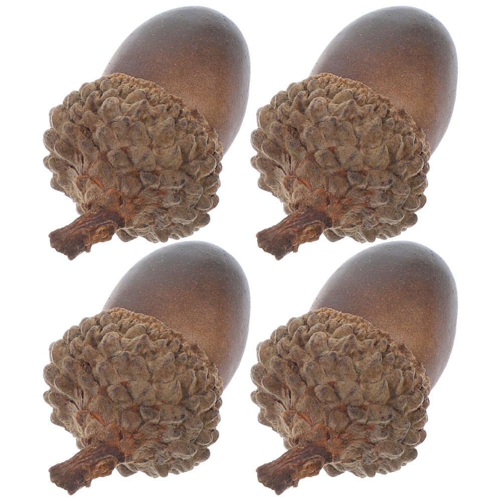 60Pcs Reusable Artificial Acorns Light Brown for Kitchen Party and Wedding Decor
