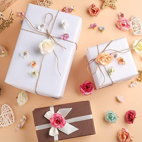 174 Pieces Fake Mini Flowers for Crafts Small Silk Artificial Fabric Flowers