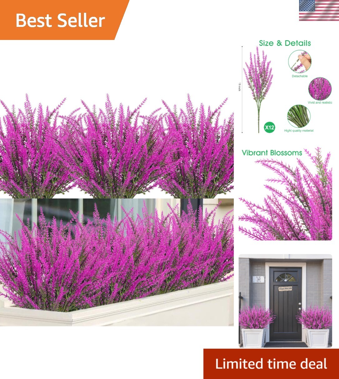 Long-Lasting Fuchsia Lavender: 12 Bundles Perfect for Centerpieces & More