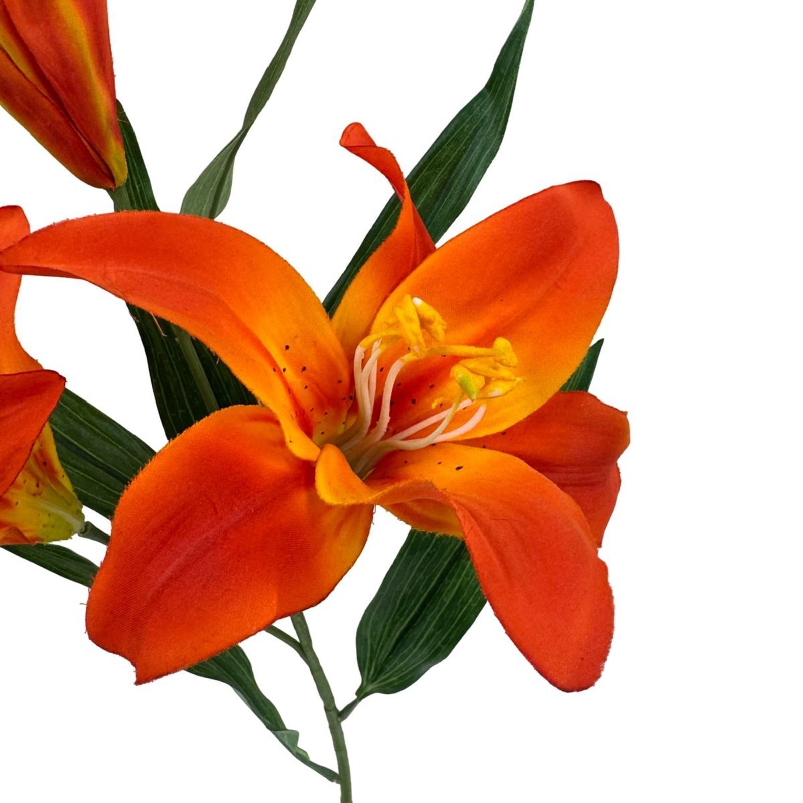 2 Pack 31″ Artificial Orange Tiger Lily Flower Stem Indoor Decoration
