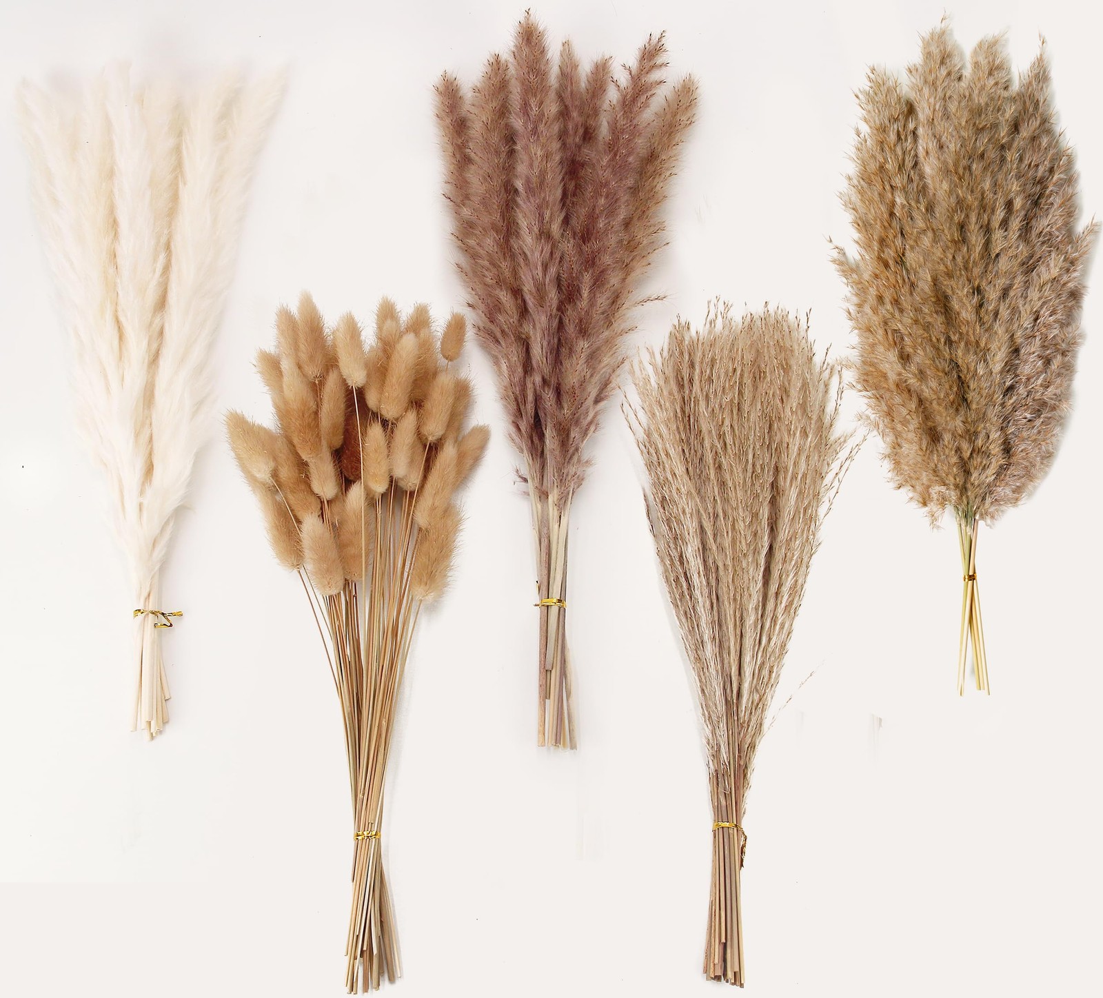Natural Dried Pampas Grass Decor – 110 Pcs, Contains White Bunny Tails, Artif…
