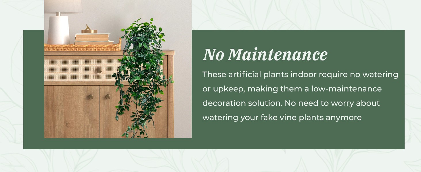 Artificial Hanging Plants for Shelf, Fake Potted Greenery 1-Pack Faux Mandala