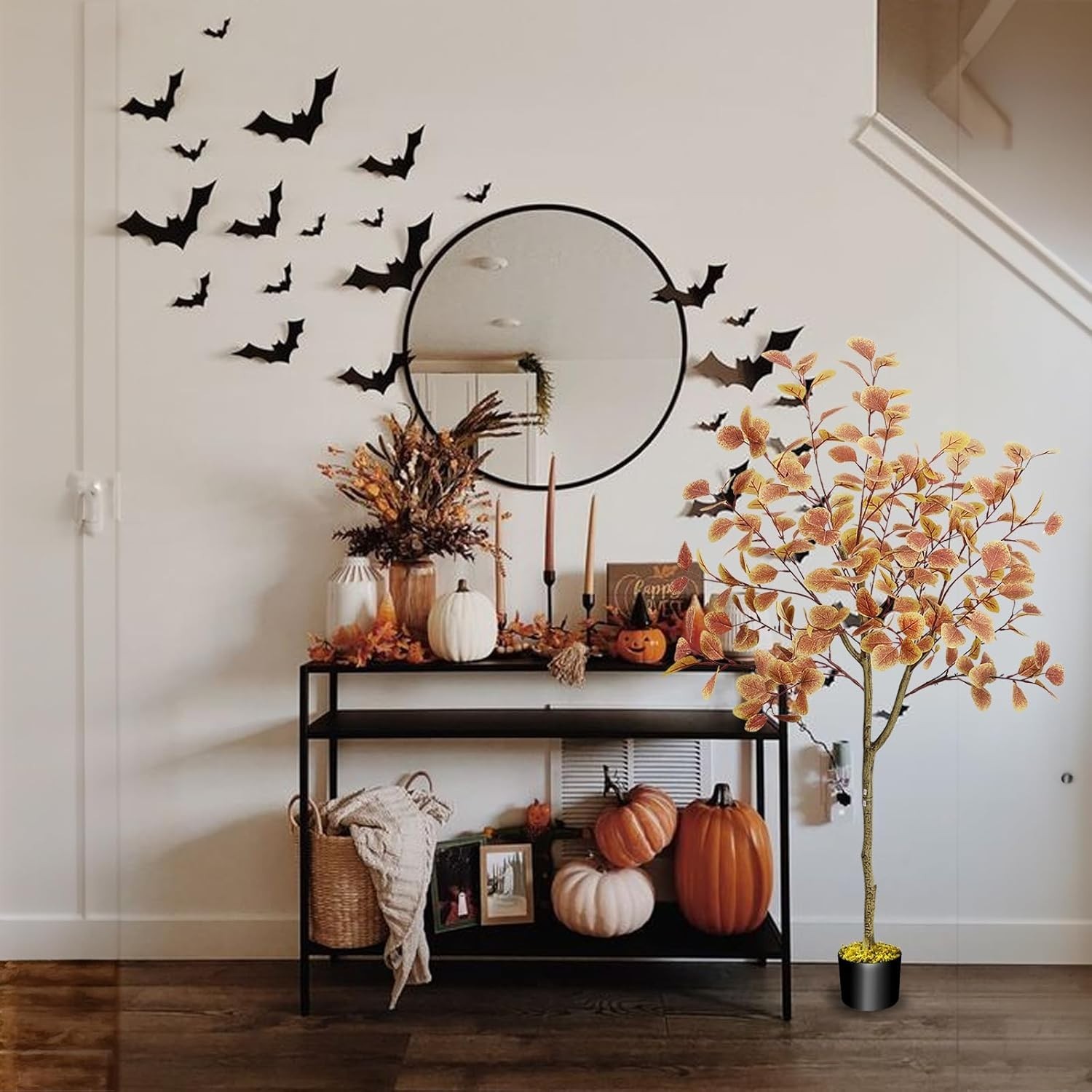 5 Ft Artificial Fall Tree for Decoration Autumn Farmhouse Porch Décor (2-Pack)