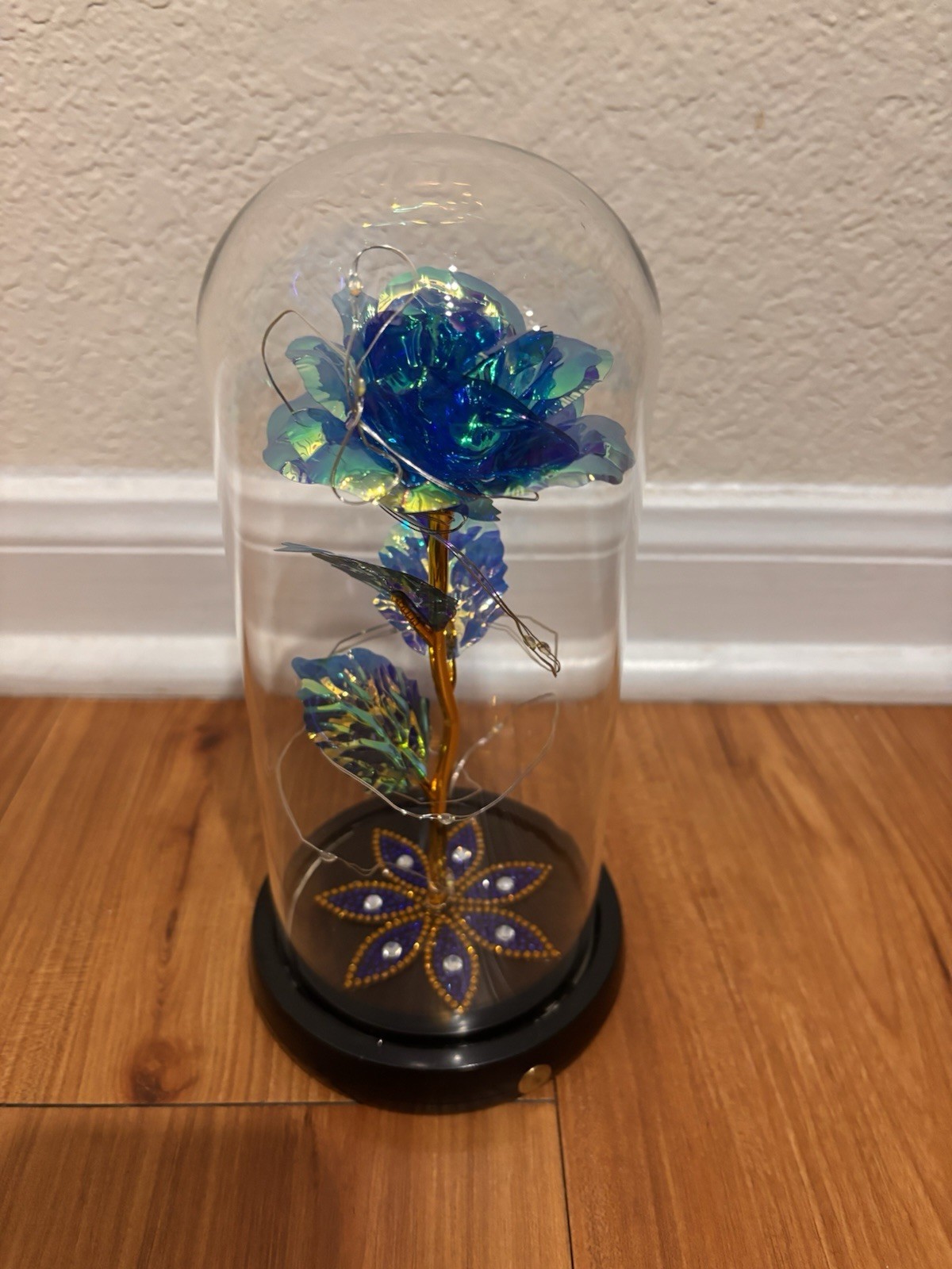 Galaxy Eternal Glass Rose LED, Blue, Love Forever, Gift for Her, Ships Free!!