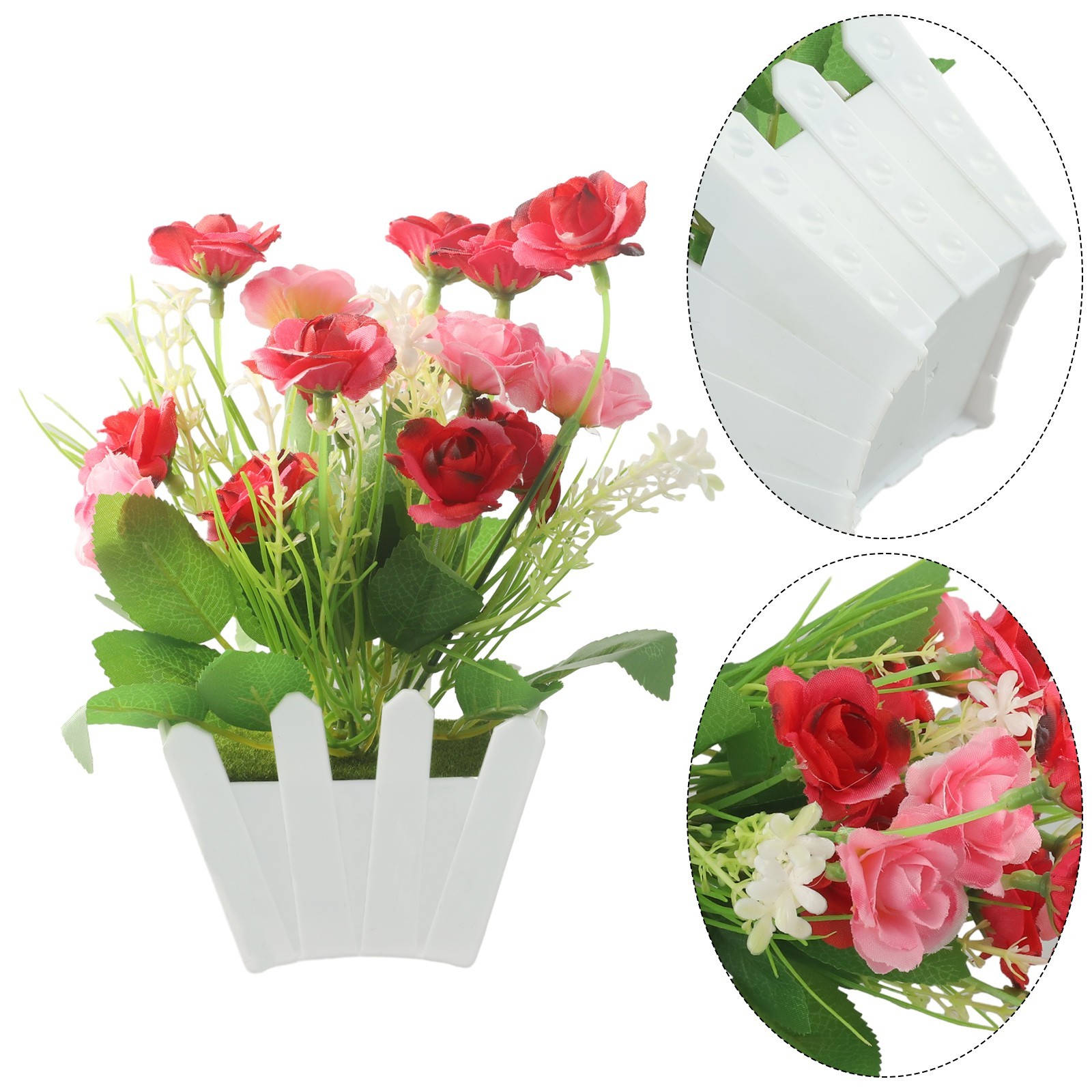Realistic Looking Artificial Flowers in Pot for Indoor and Outdoor Use