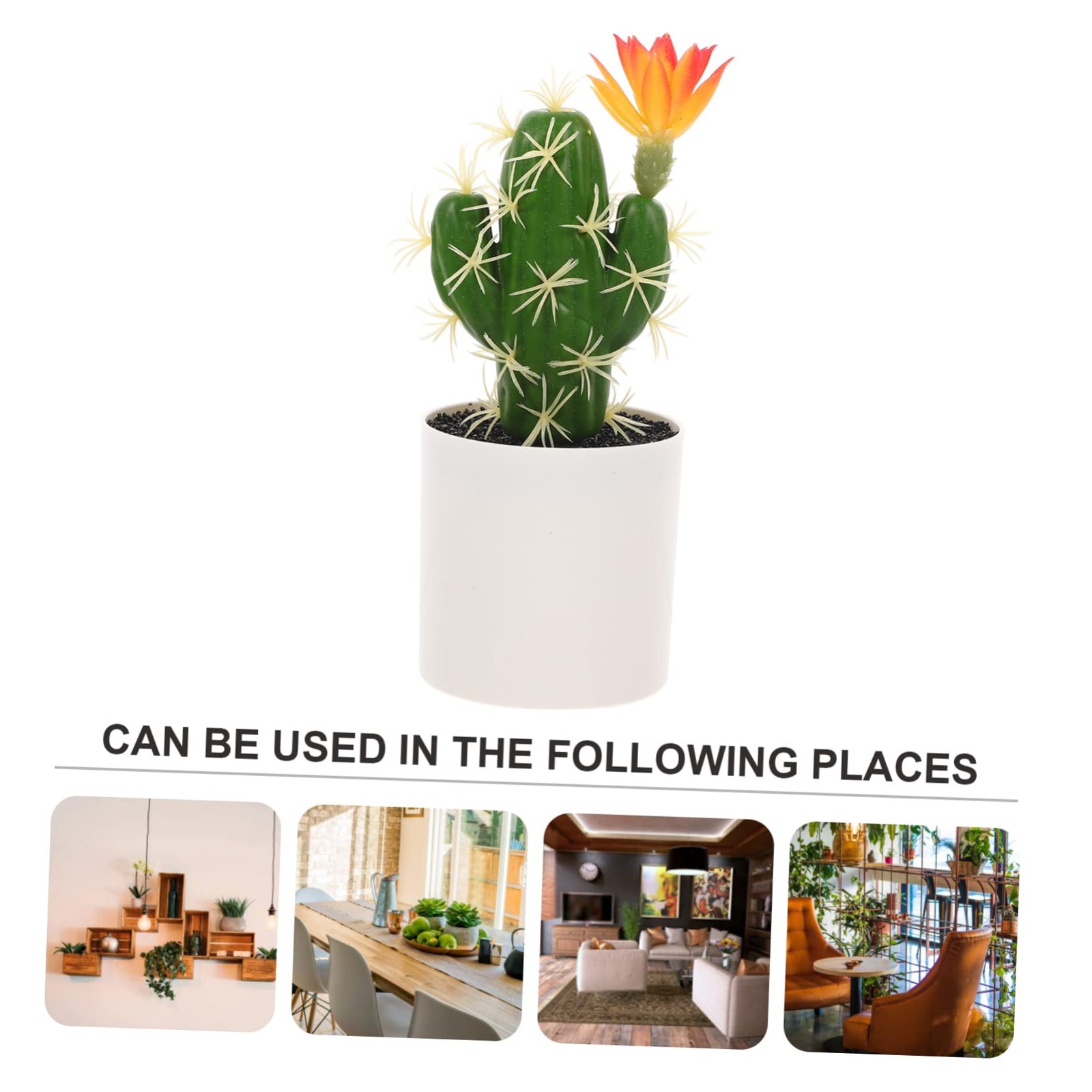 Artificial Cactus Bonsai Plant 7.87 Inch Simulated Potted Cactus Decor for Ho…