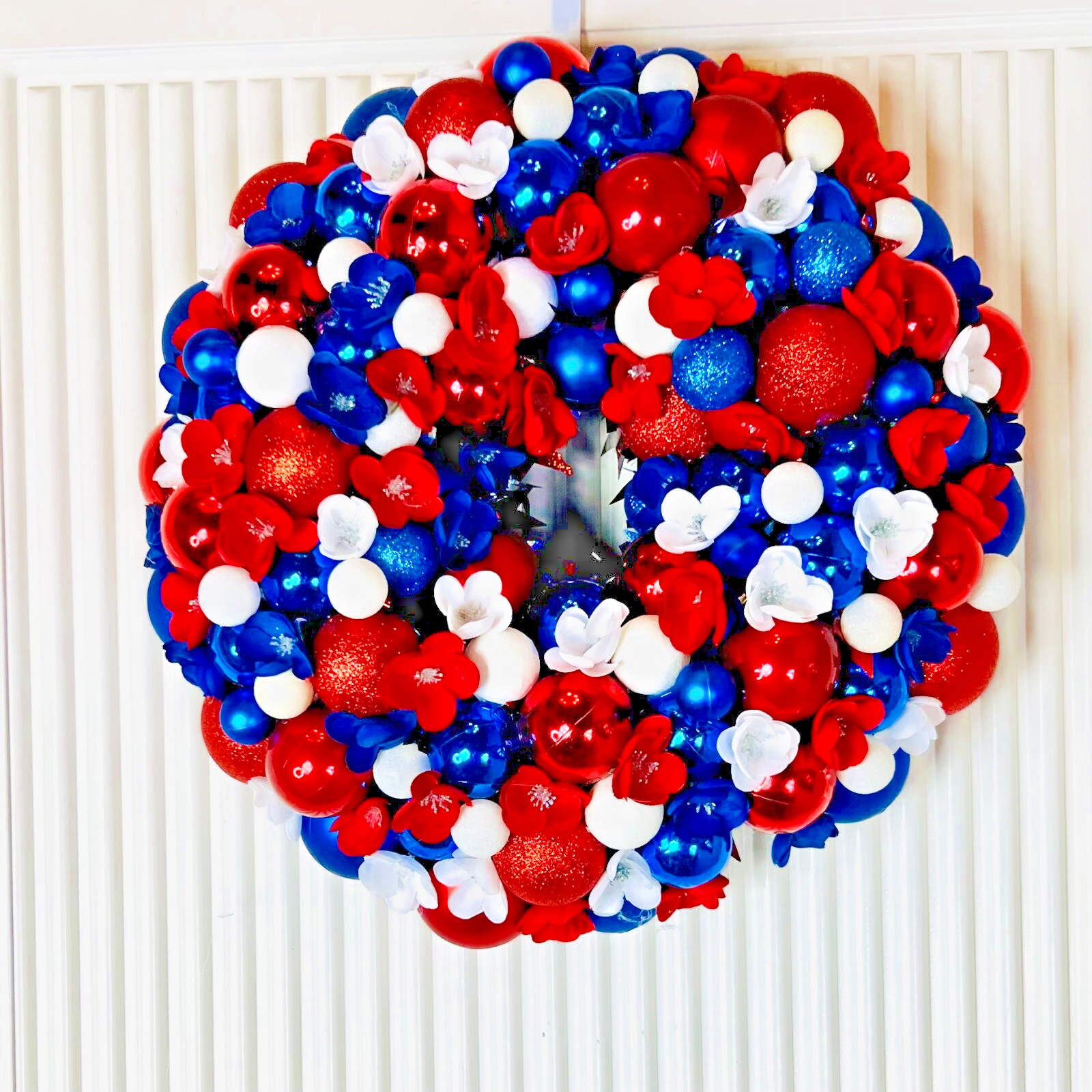 Patriotic Wreath Everyday American Flag Wreath Red White Blue Wreath 4th of July