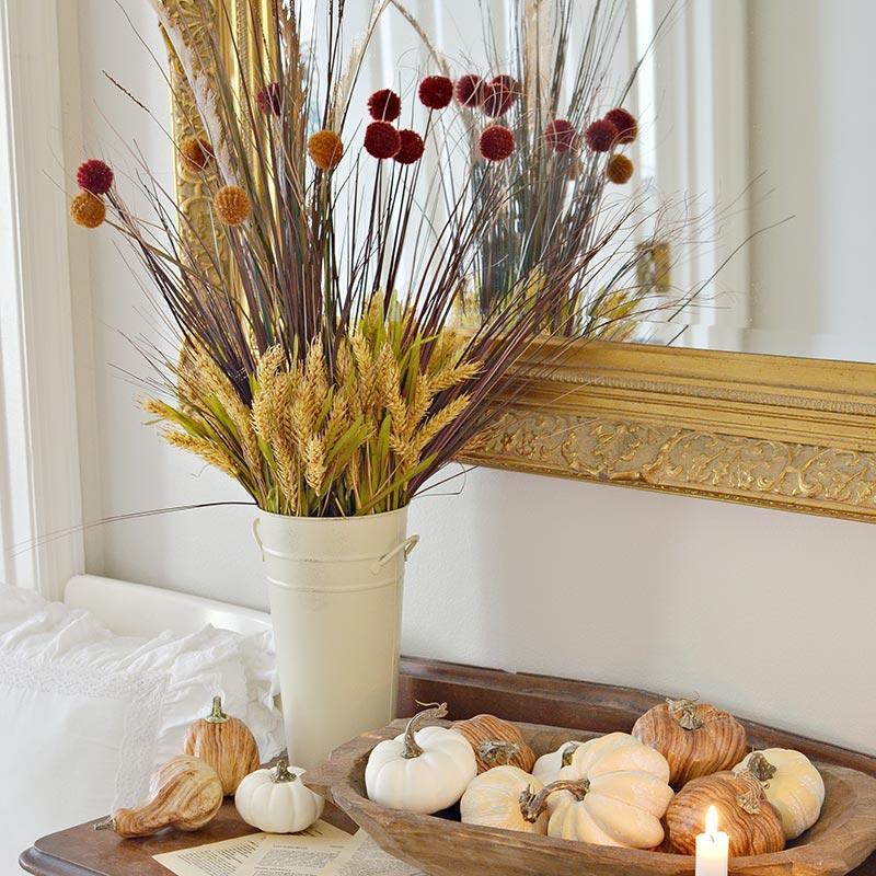 Factory Direct Craft Trio of Artificial Brown Feather Fern and Grass Sprays