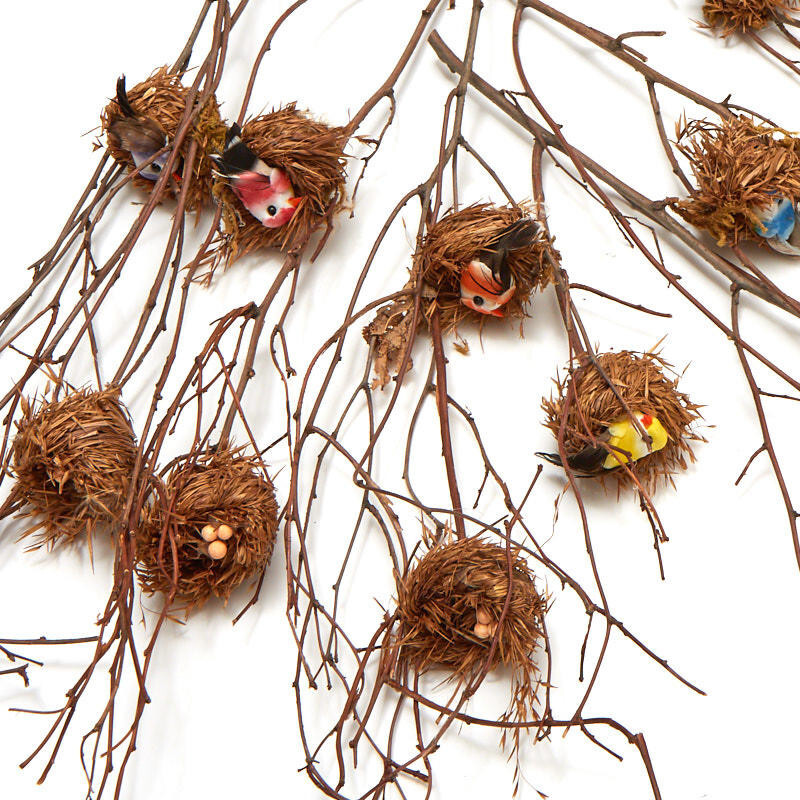 Package of 6 Nesting Artificial Mushroom Bird 13-1/2″ Branches