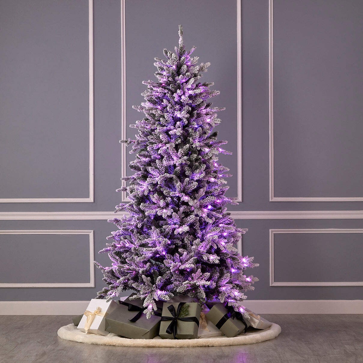 Bluffton Flocked Pine Tree