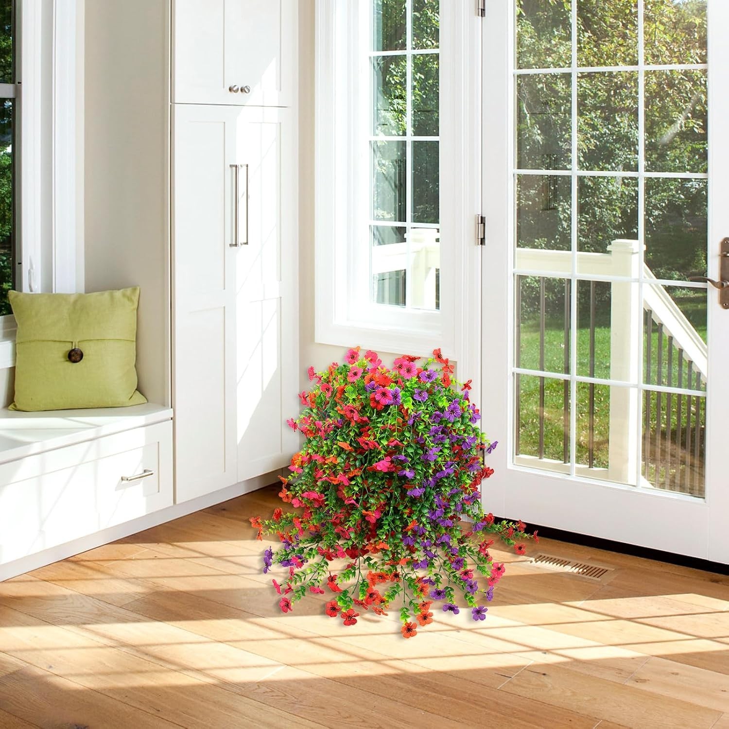 Lifelike 8 Bundle Hanging Daisy Flowers – Perfect for Indoor & Outdoor Decor
