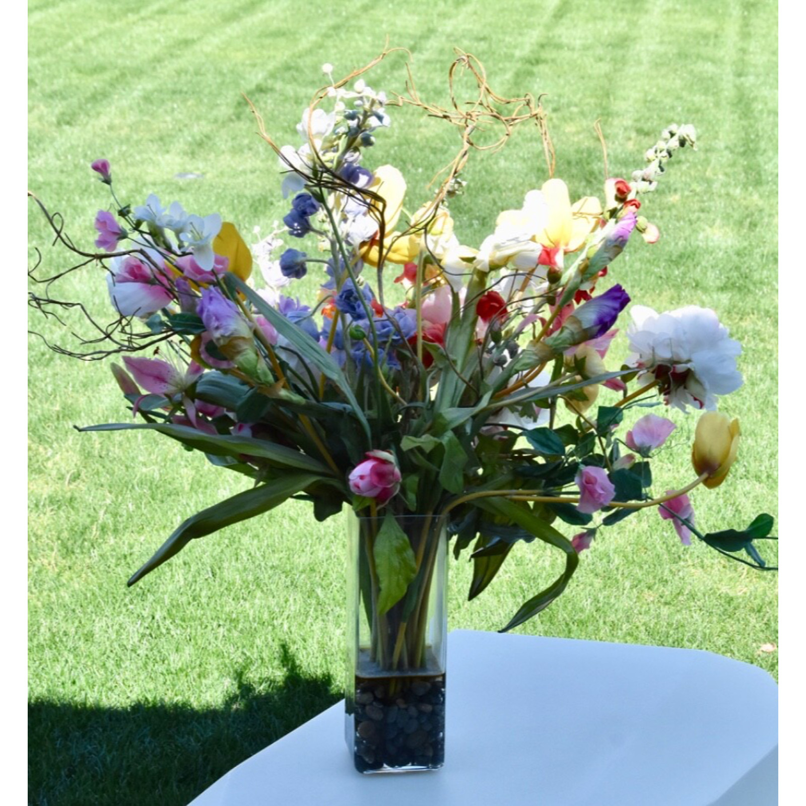 Artificial Colorful Silk Spring Floral Bouquet Centerpiece Arrangement 32″