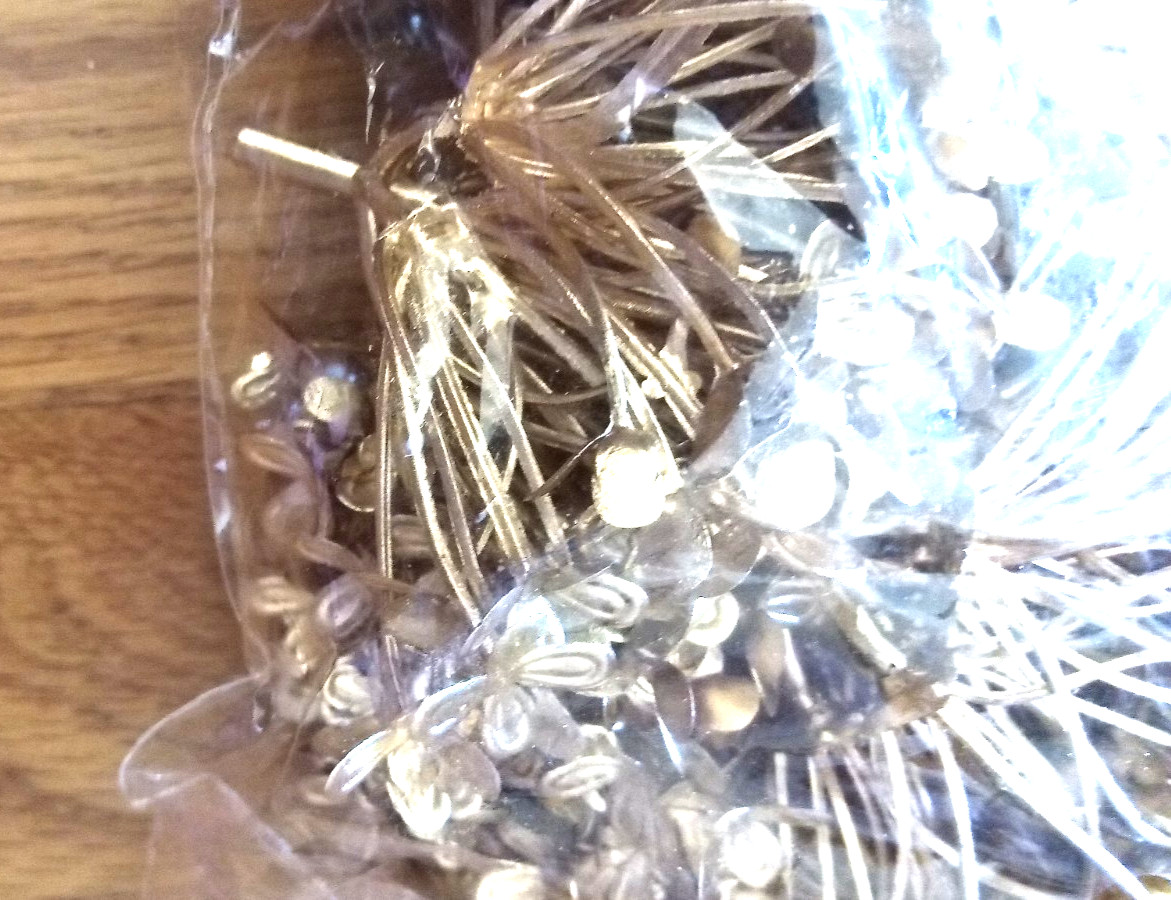 10 Pcs Artificial Gold Flower Hydrangea Party, Wedding, Holidays Christmas Decor