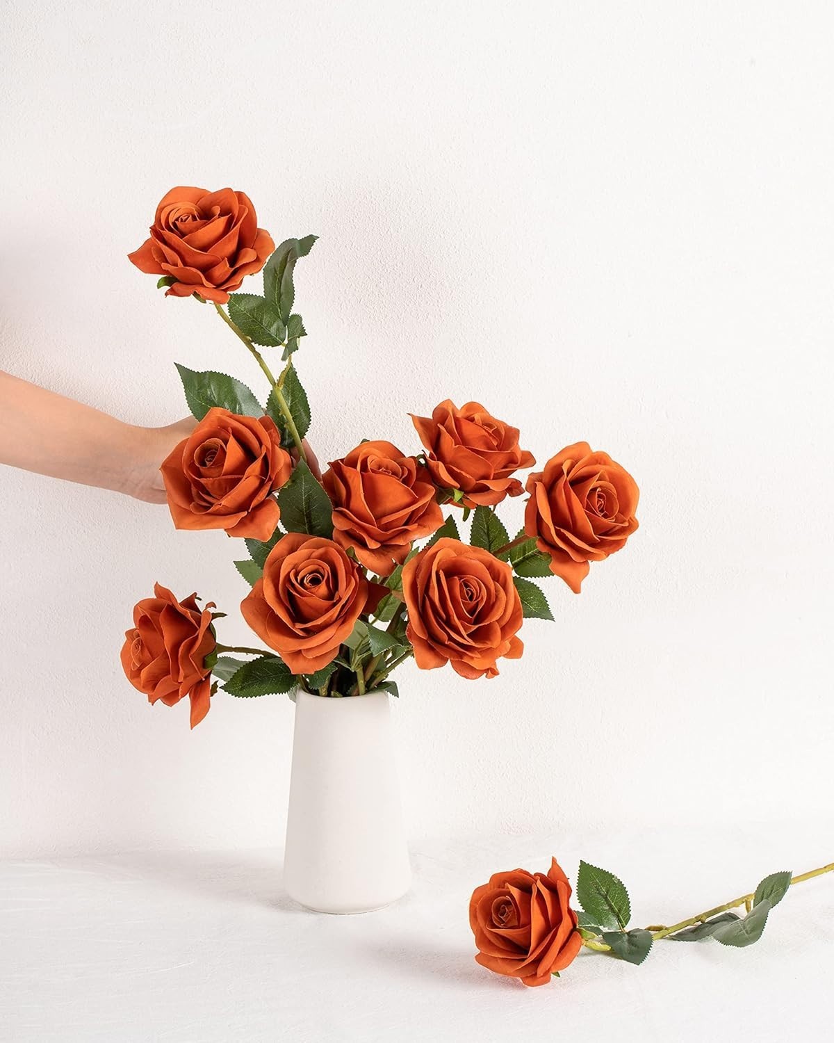 Beautiful 10pcs Non-Toxic Silk Roses for Stunning Home & Wedding Arrangements
