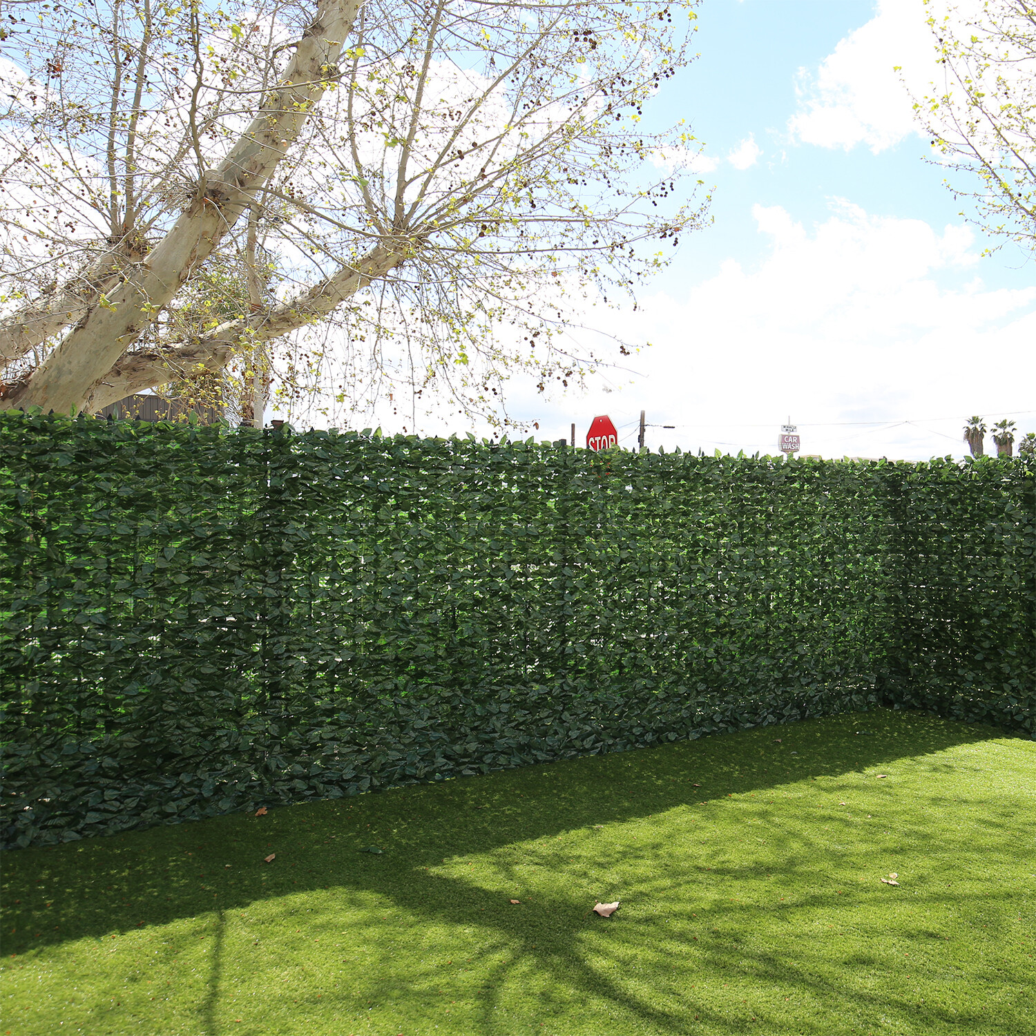 3/4/6ft Artificial Faux Laurel Leave Fence Roll Garden Wall Mat Home Decoration