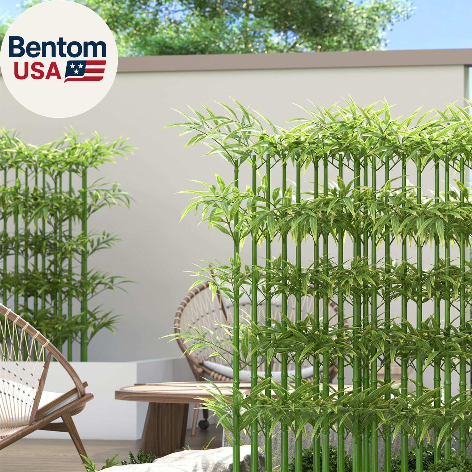 5Ft Fake Bamboo Plant 10 Pack, Artificial Privacy Plants Indoor Outdoor Faux Bam