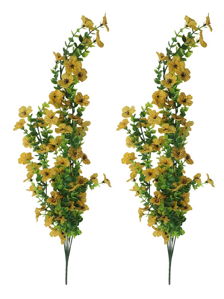 2 Packs 78cm Violet Artificial Flowers for Home and Wedding Decoration