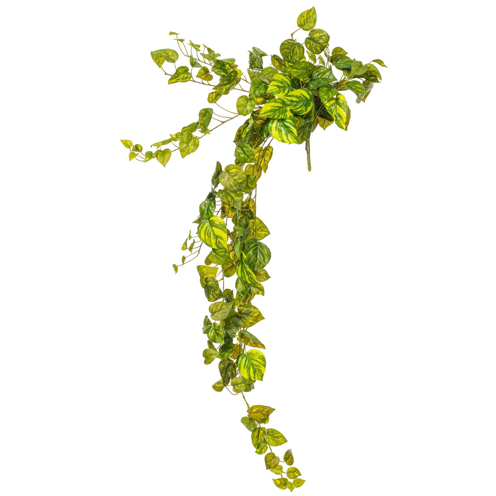 Vickerman 51″ Contemporary Fabric Artificial Pothos Hanging Bush in Green