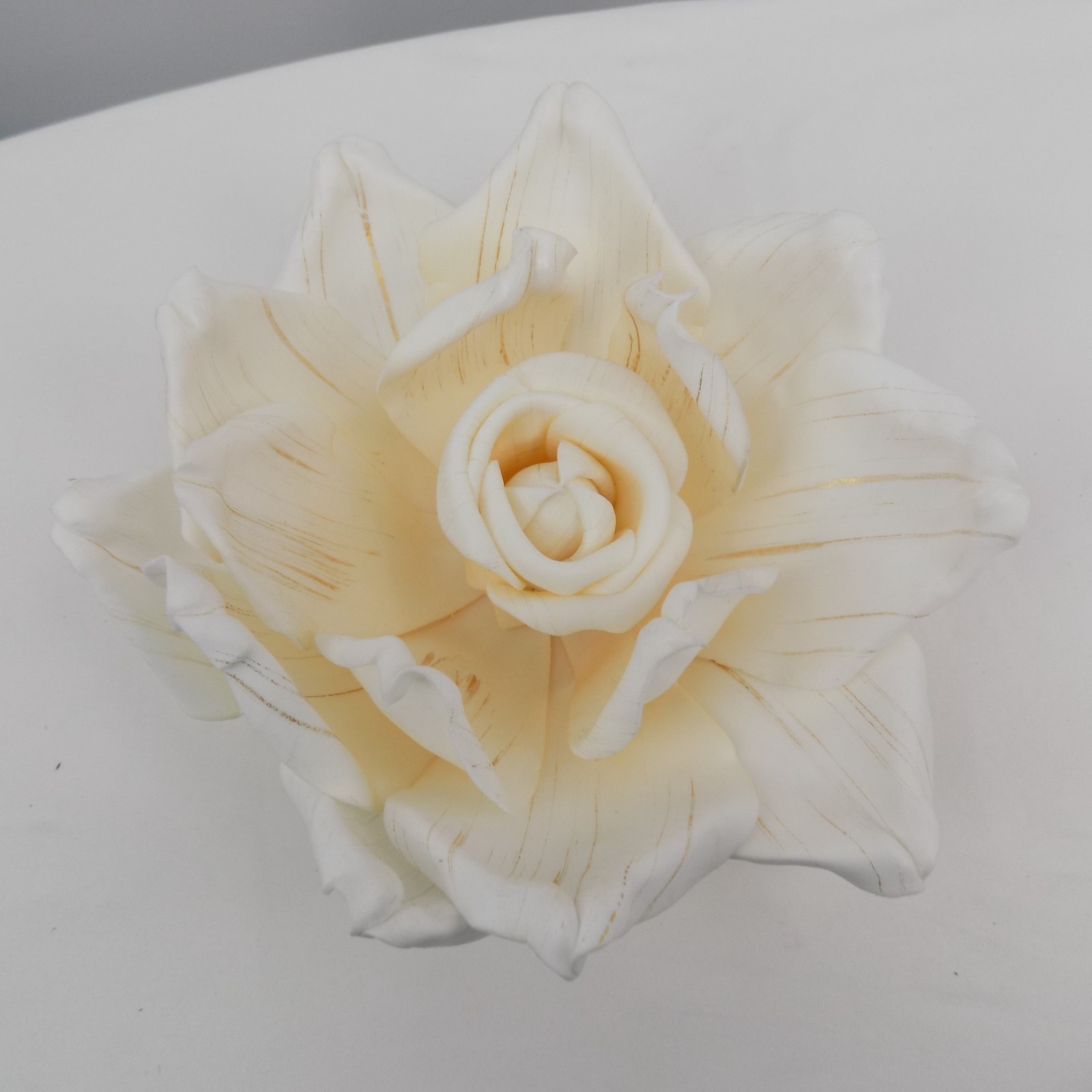 Ashland Blush Romance Cream Color Rose Flower Tabletop or Hanging Decor Foam 9″