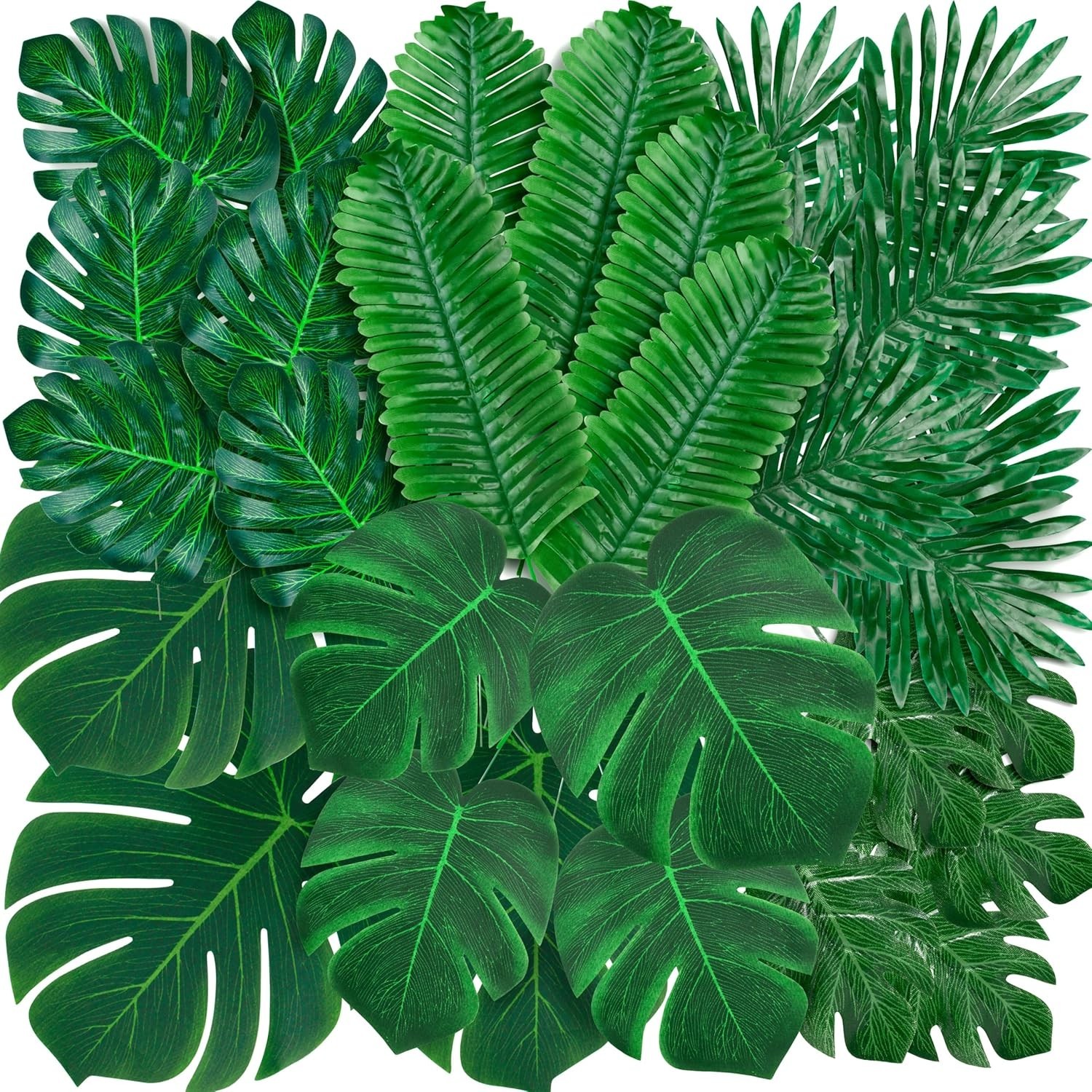Eco-Friendly 110 Pcs Tropical Palm Leaves – Luau & Jungle Party Essentials