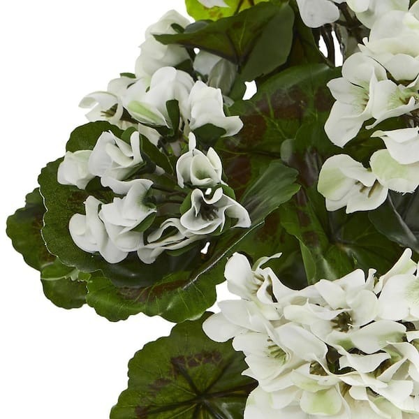 Nearly Natural UV Resistant Indoor/Outdoor Geranium Artificial Bush Set of 3