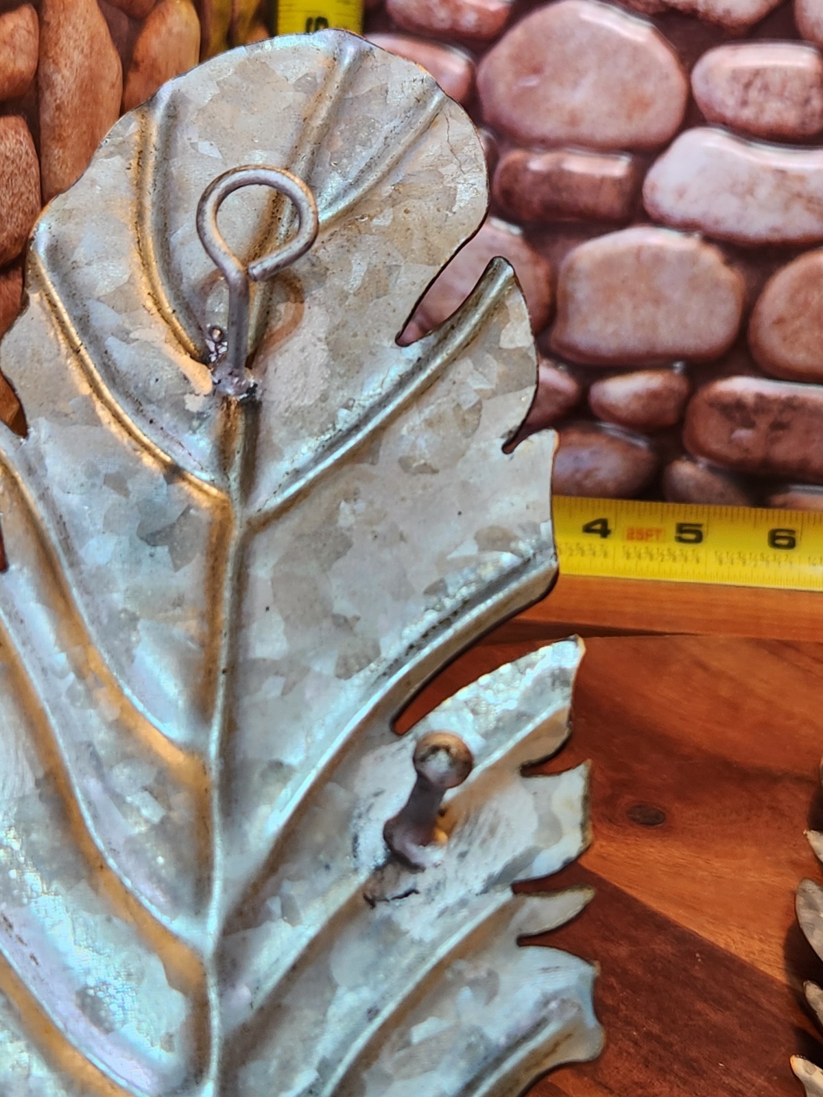 3 stamped steel LEAVES 27″ 15″ 14″ Wall Art NEW-Vintage STOCK-STEAMPUNK ART