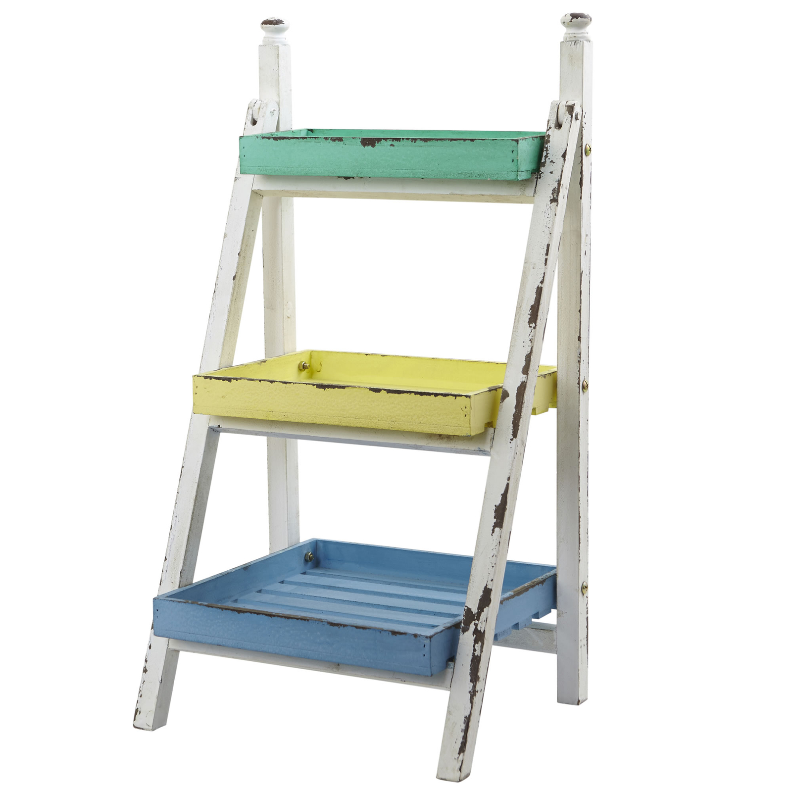 26.5″ Farmhouse Decorative Stand 3 Shelves Storage Display