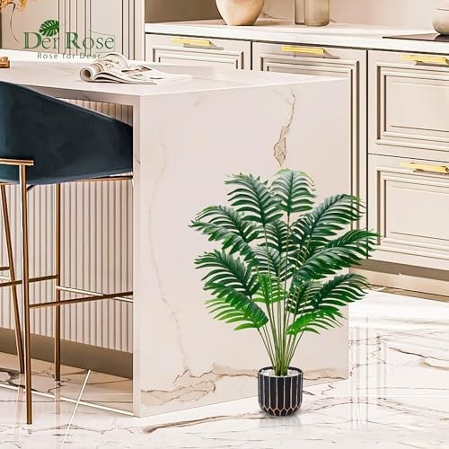 Der Rose Fake Plants Tall Artificial Palm Tree Faux Plants Indoor for Living …