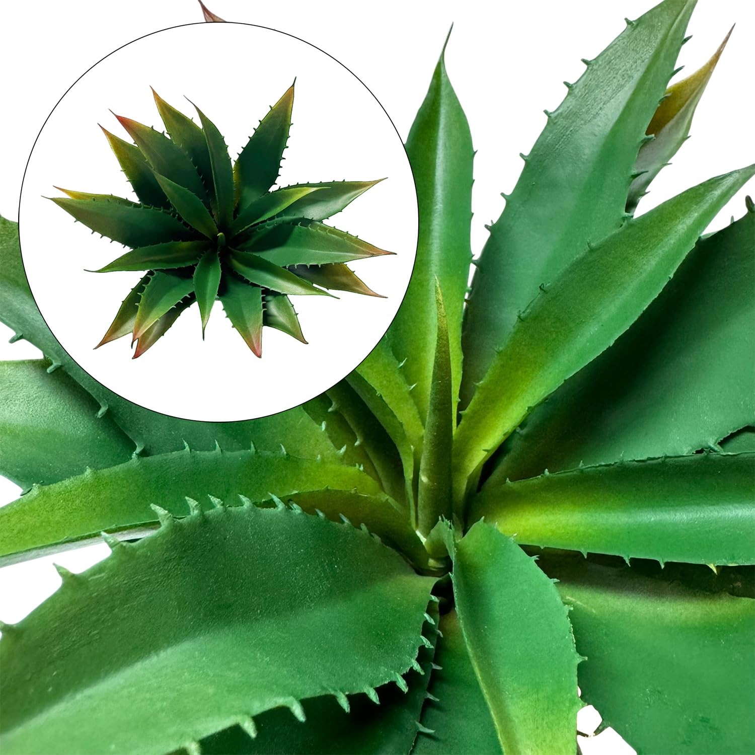 TETOU 12.5 Inch Artificial Aloe Plant – Large Faux Succulents (Unpotted), Rea…