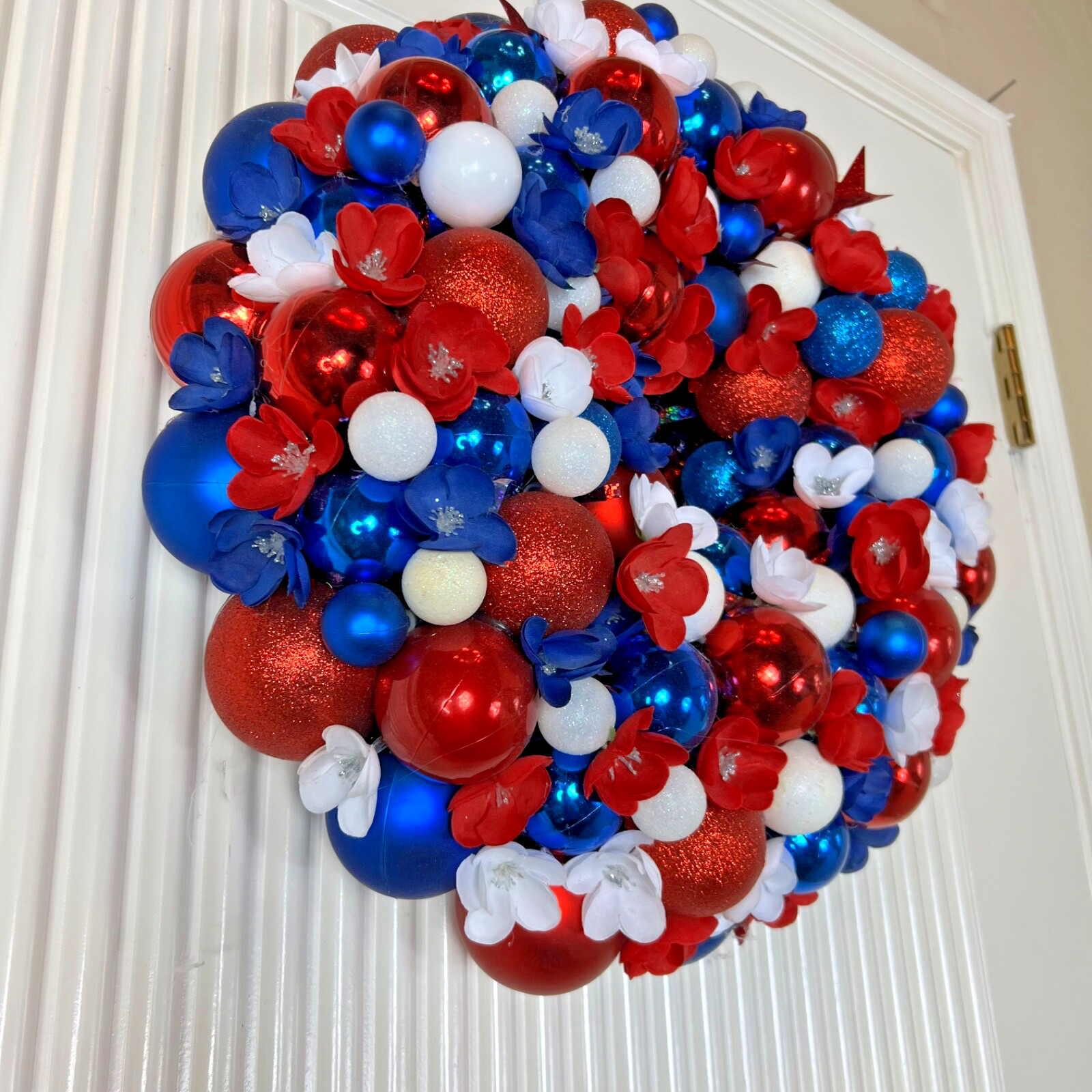 Patriotic Wreath Everyday American Flag Wreath Red White Blue Wreath 4th of July
