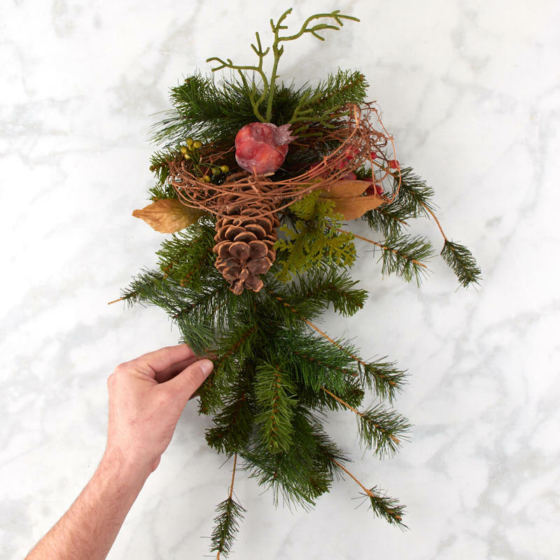 22″ Factory Direct Craft Artificial Canadian Pine and Twig Swag