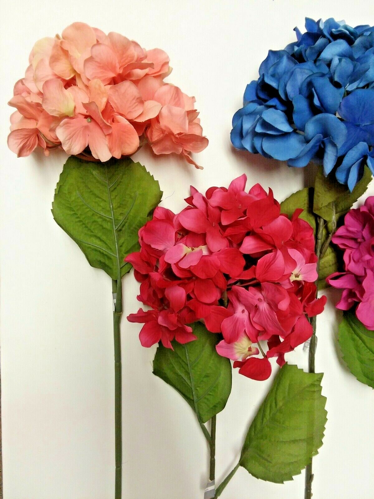 4 PC Set Mixed Hydrangeas 27″ Long Stem Artificial Flower Home General Decor US