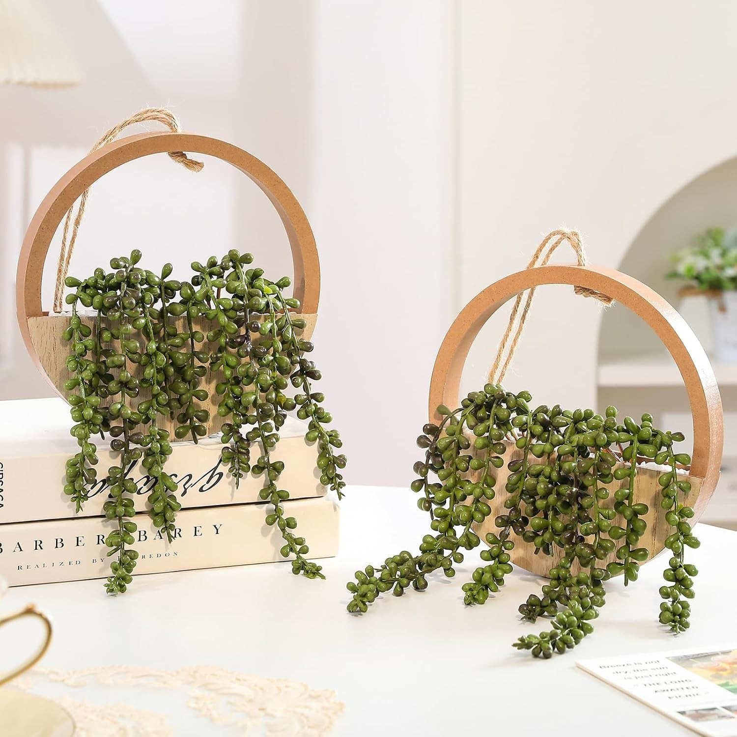 Realistic String of Pearls Hanging Plants – Perfect for Home & Office Decoration