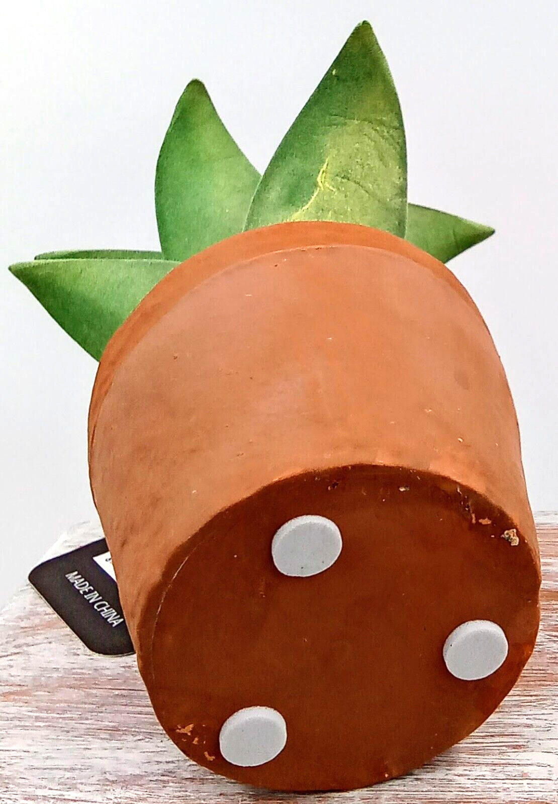 Succulent Clay Pot Planter Artificial Faux Dirt Foam Plastic Green Floral 7×2.5″