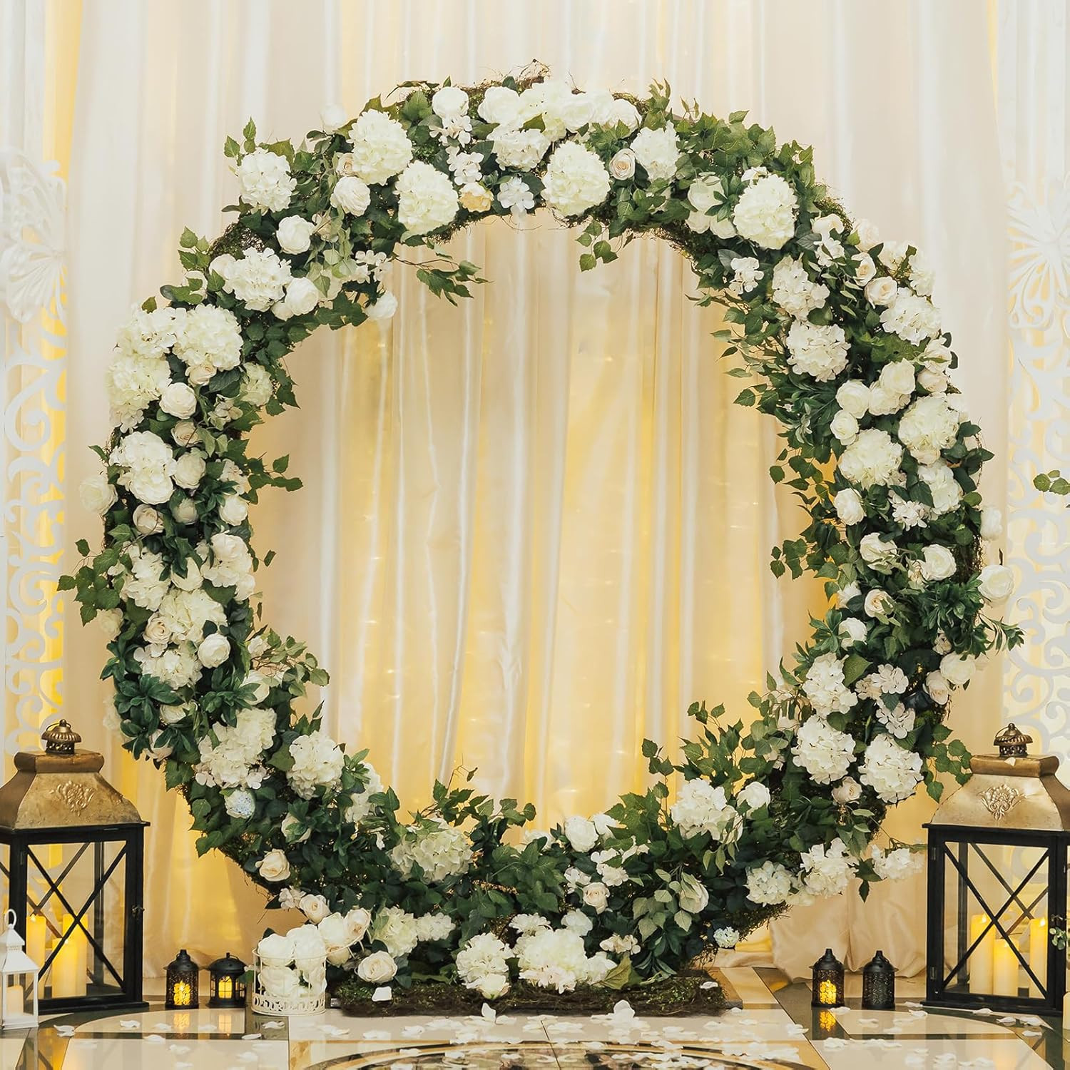 304 PCS Lifelike White Hydrangea Silk Flowers for Wedding & Home Decor