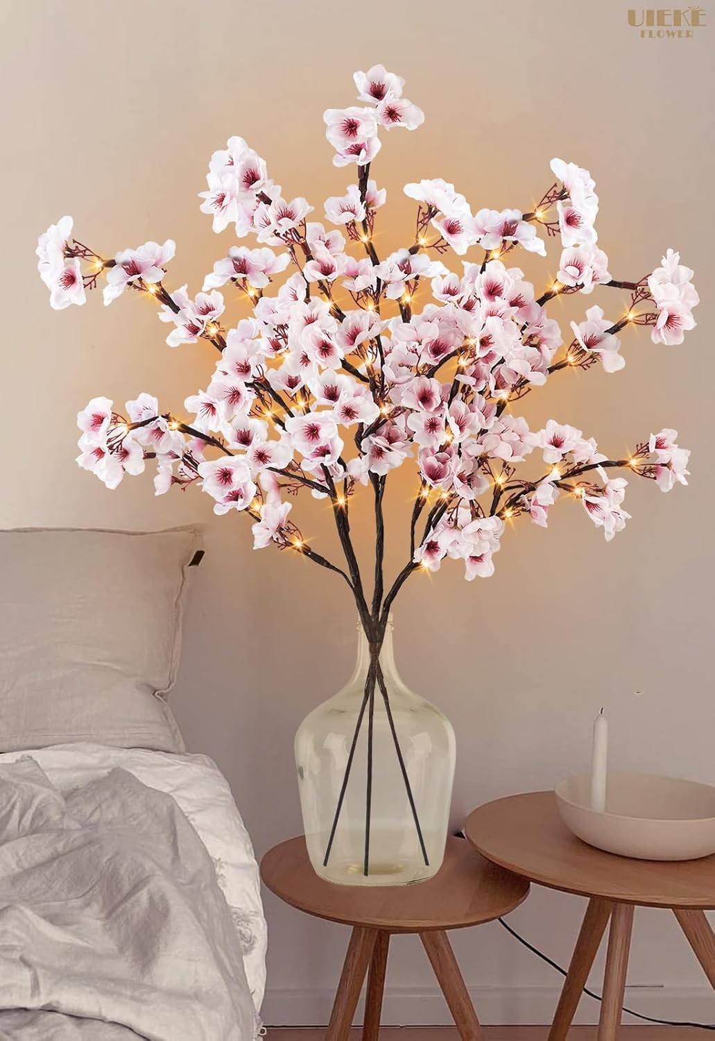 Battery-Operated Cherry Blossom Branch Lights – 3PCS for Indoor & Outdoor Decor
