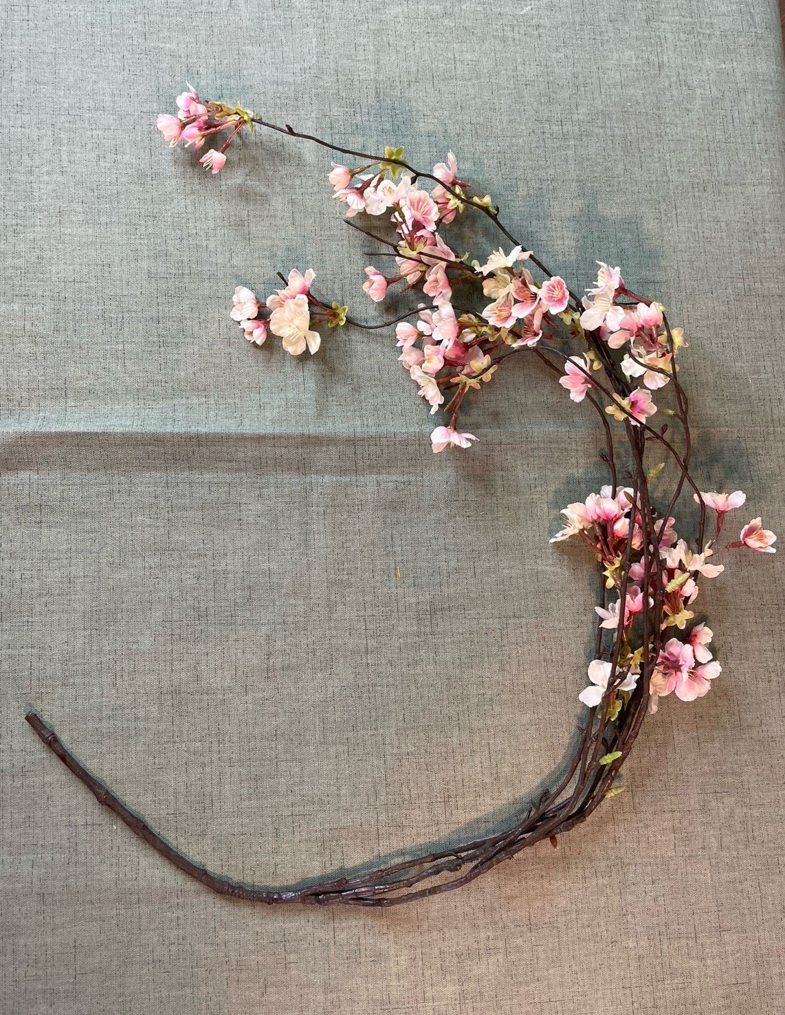 Faux Weeping Cherry Blossom Branch Weeping Pink Artificial Flower – 7 Branches