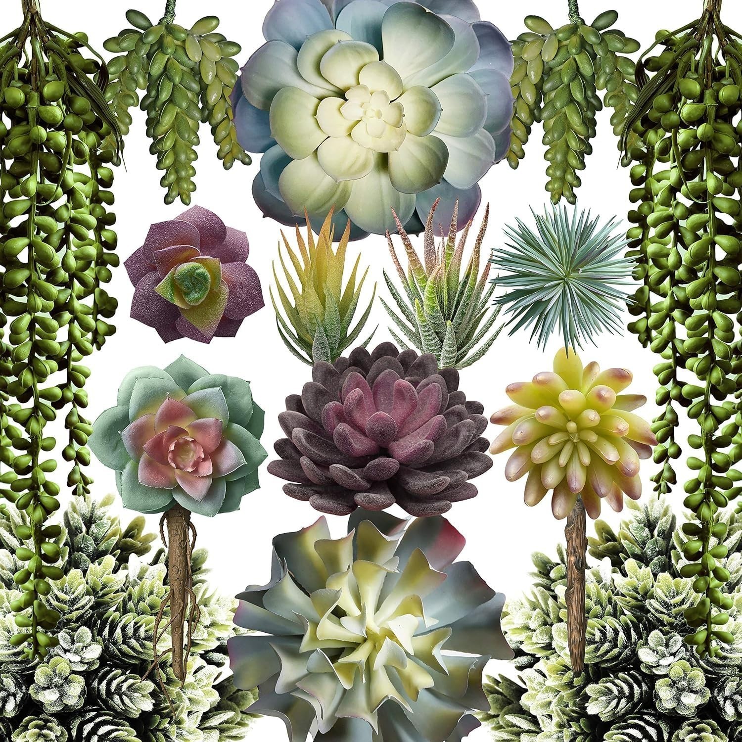 Realistic Textured Fake Succulent Bulk