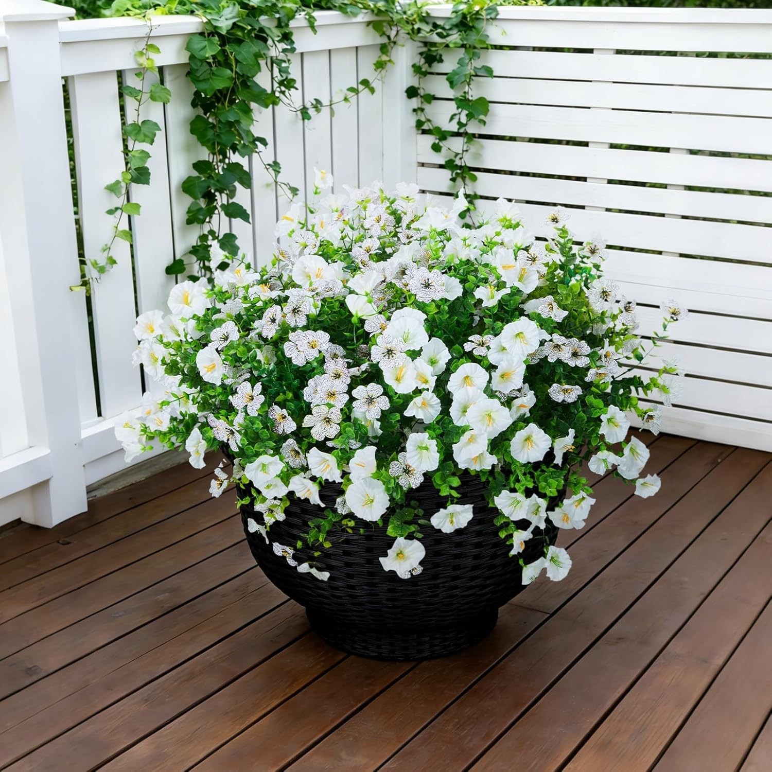 Zero Maintenance Artificial Flowers for Home, Patio, and Garden – 12 Bunches