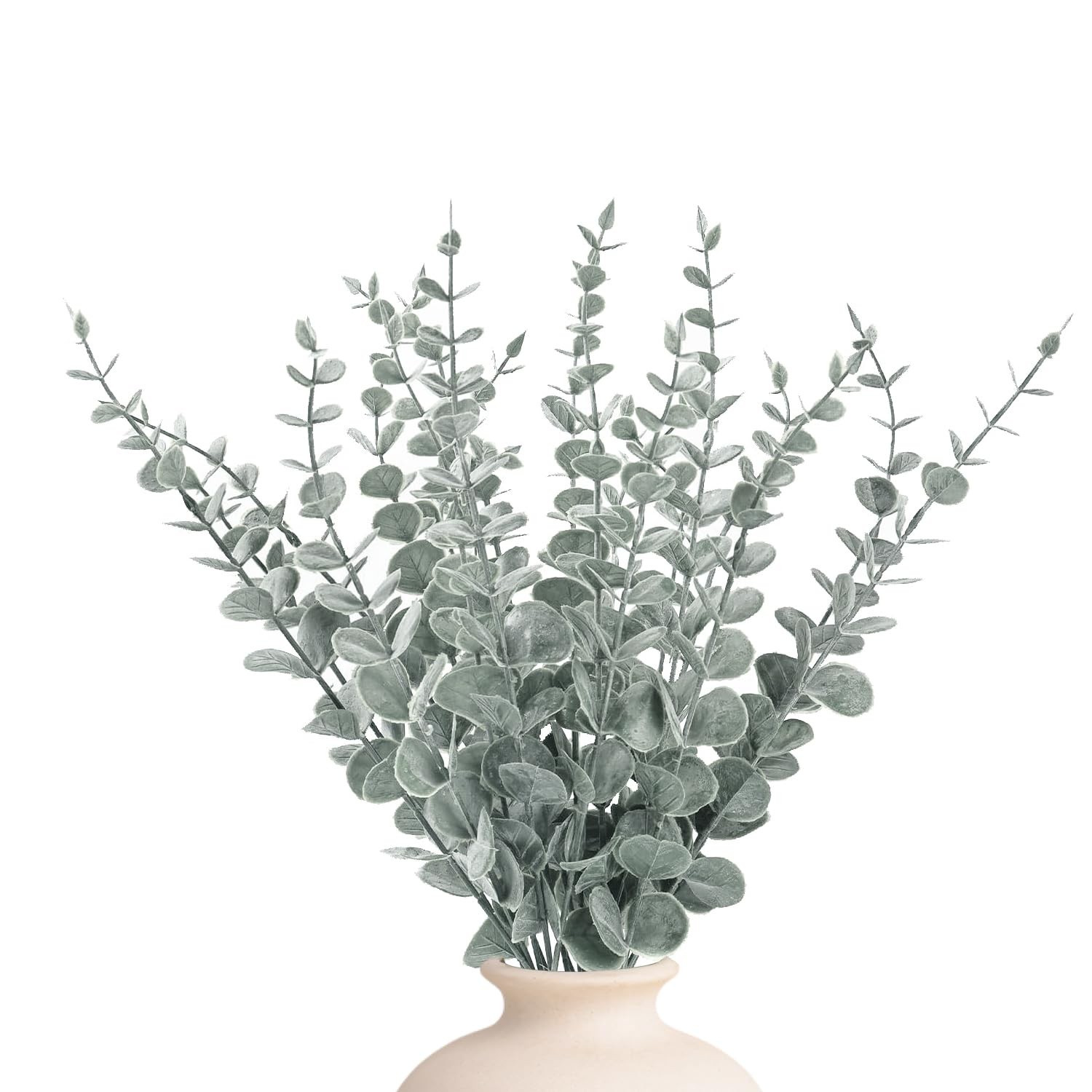 18 Pcs Artificial Eucalyptus Stems Fake Greenery Leaves for Floral Arrangements