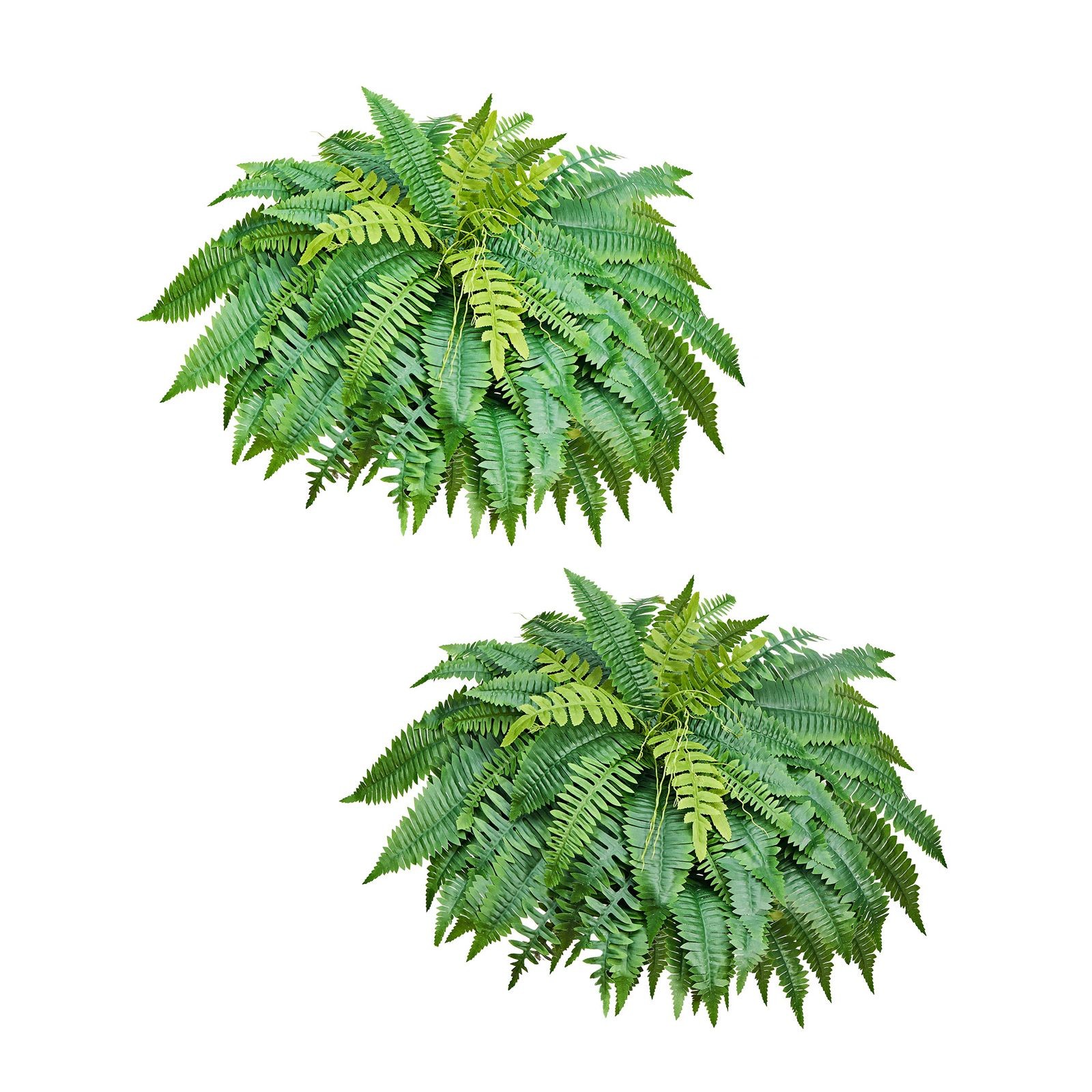 48-Inch Faux Fern Plants, Silk + LDPE, Weatherproof, Natural Look, 2-Pack