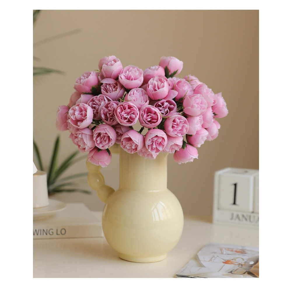 Artificial Silk Camellia Flowers for Wedding Photography and Home Decoration