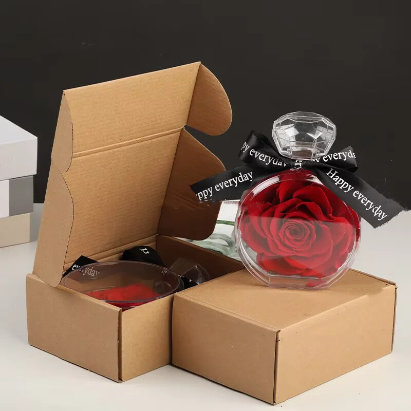 Uniquely Designed Preserved Scent-Infused Eternal Rosas in a Clear Box
