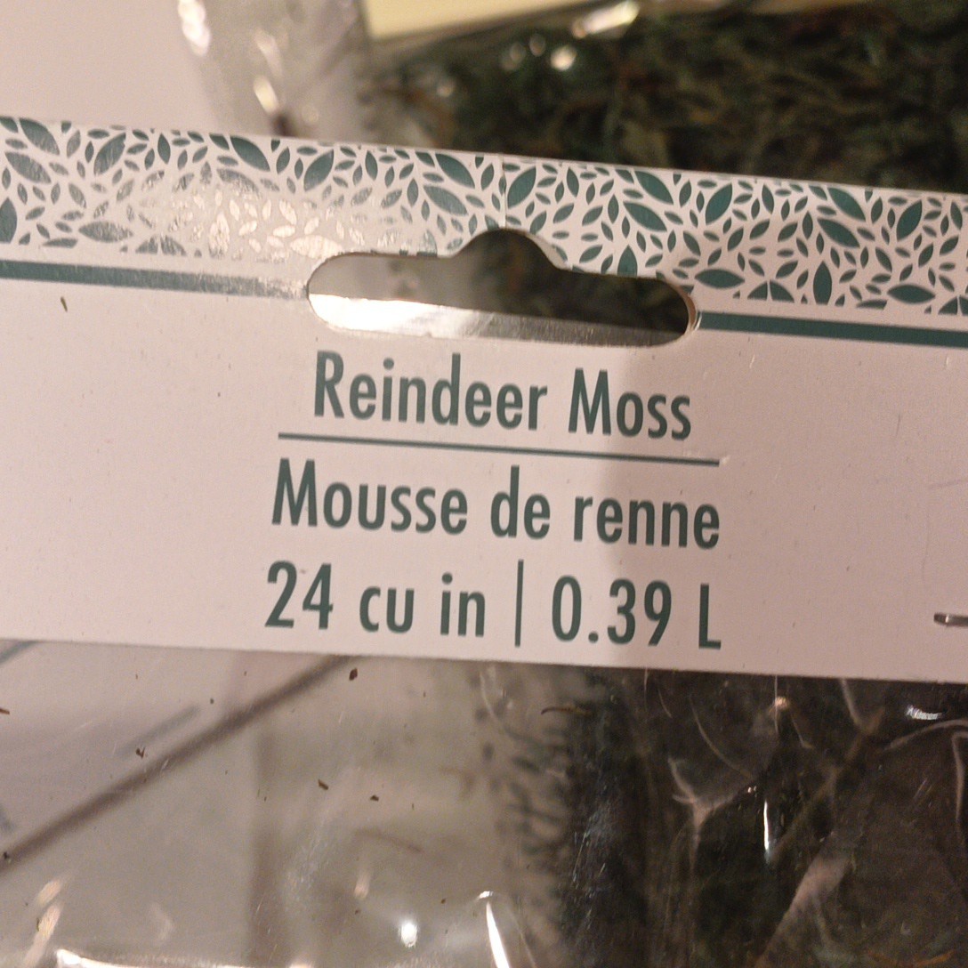 FLORAL GARDEN LOT – 1 -Floral Moss – 67 Cu. In. and 3 Reindeer Moss 24 Cu. In.
