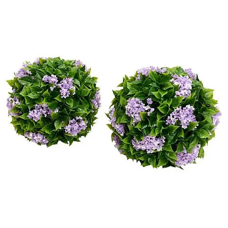 Improvements 13″ Faux Crepe Myrtle Spheres – Set of 2