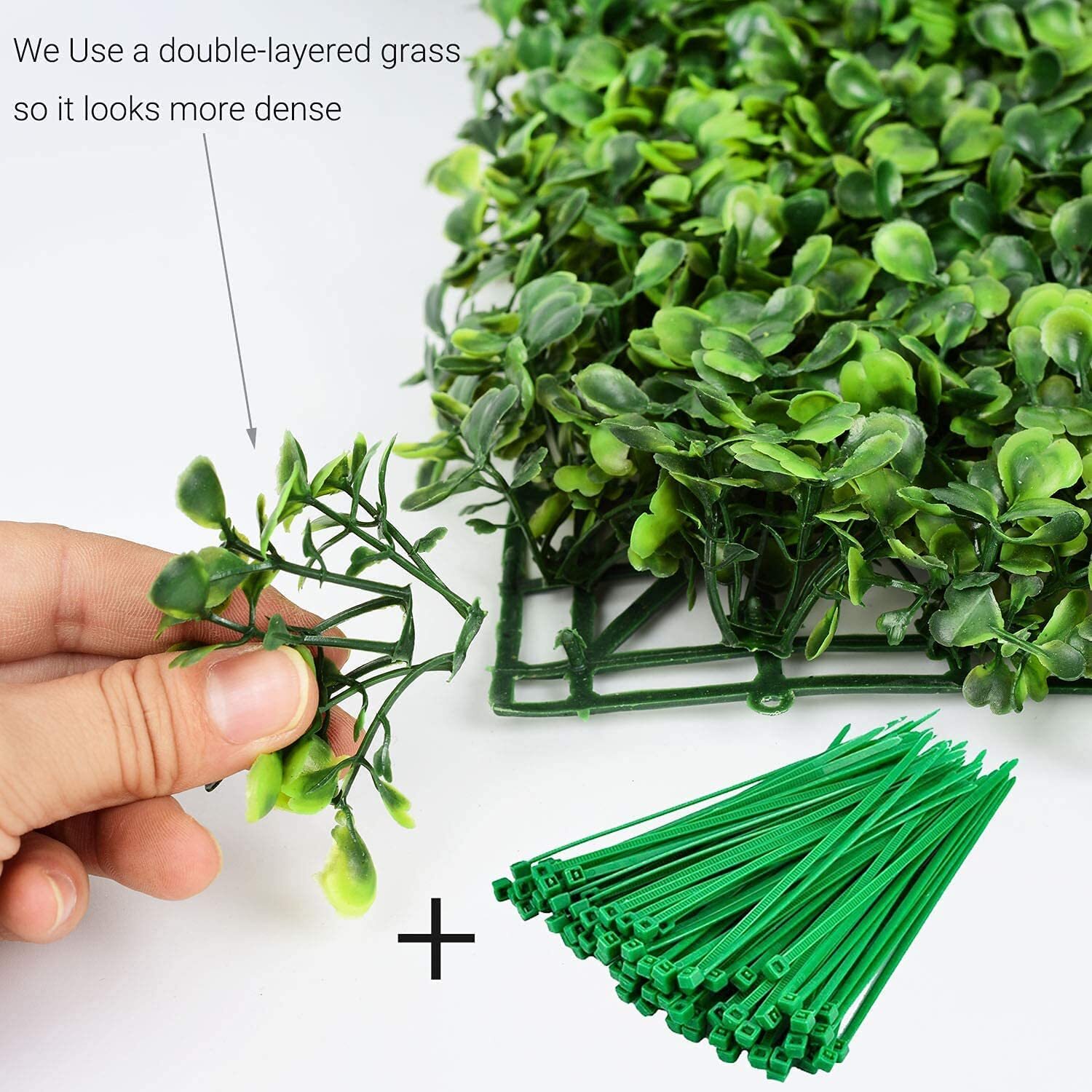 Artificial Plant Grass Mat Greenery Boxwood Wall Hedge Plant Fence Foliage Panel