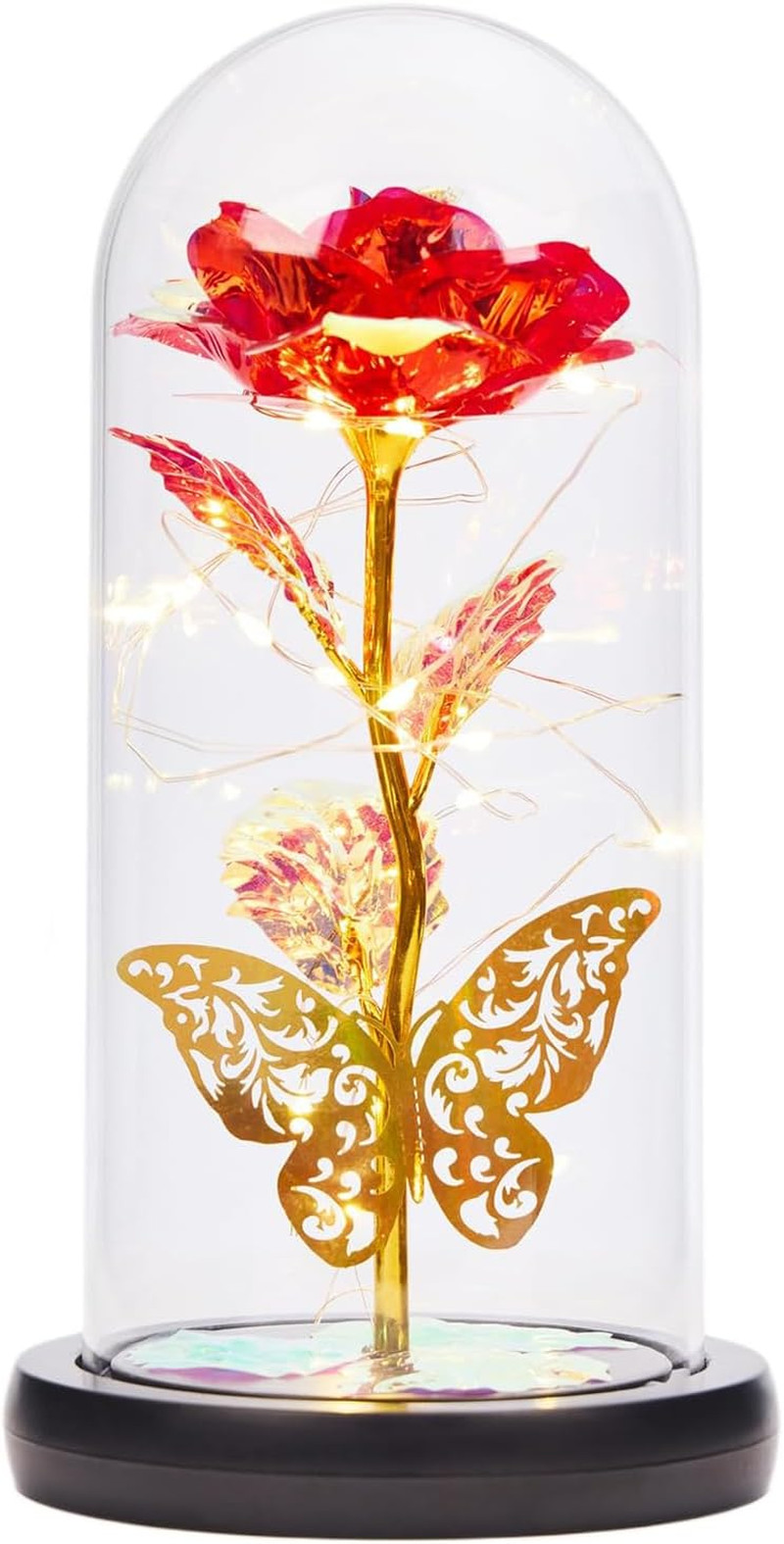 Galaxy Rose Forever Light up – Galaxy Rose Gift for Mom, Artificial Eternal Fore