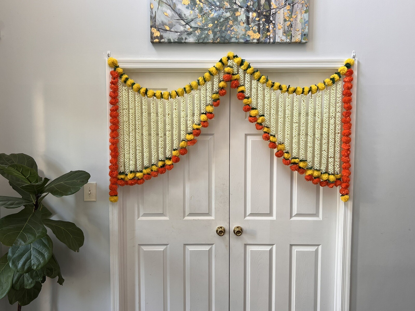6 Feet Marigold heavyduty backdrop Toran garland indian wedding diwali decor